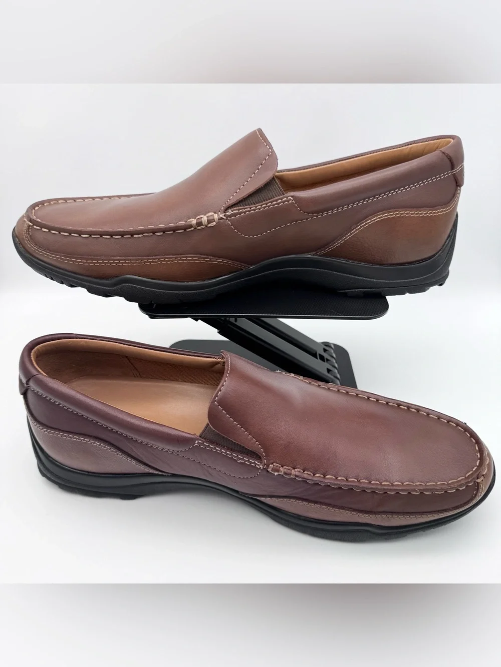 Cole Haan Hughes Grand OS C20244 Brown Leather Venetian Loafers Men's Size 10 M
